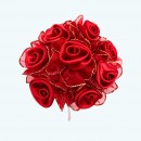3" Diameter Satin Silk Flower 12X12 | Red
